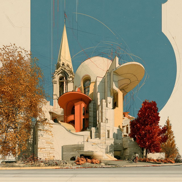 Konstantin Melnikov style, Midjourney V8.2, render 4 of 4