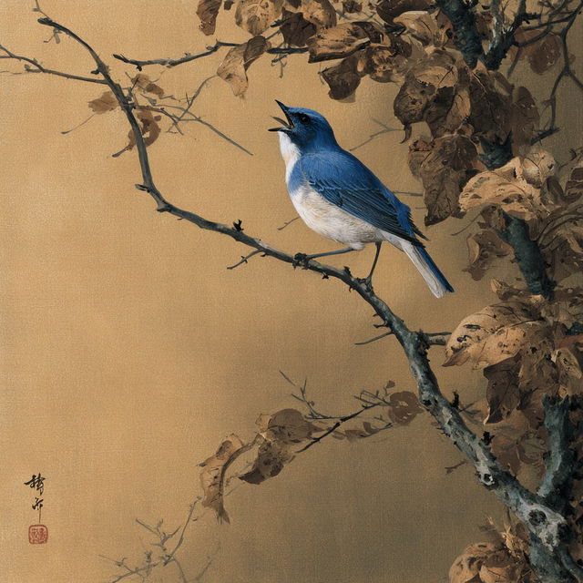 Koson Ohara style, Midjourney V8.2, render 1 of 4