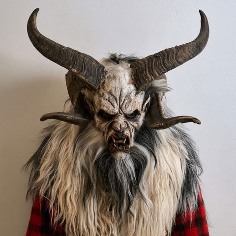 Krampusnacht festival mask style (Genres), Midjourney V8.2