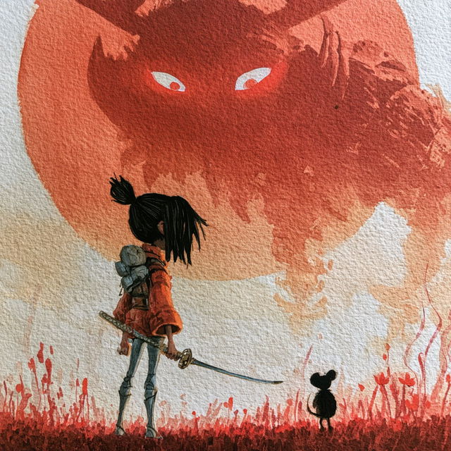 Kubo And The Two Strings style, Midjourney V8.2, render 2 of 4