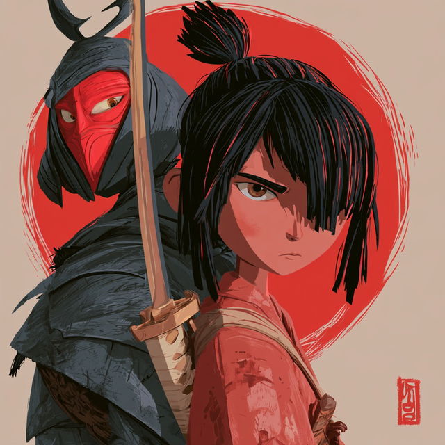 Kubo And The Two Strings style, Midjourney V8.2, render 4 of 4