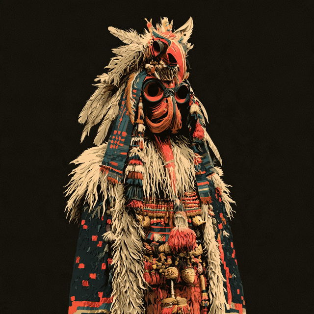 Kukeri style, Midjourney V8.2, render 1 of 4