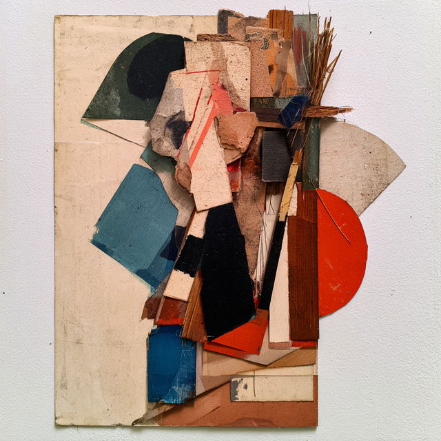 Kurt Schwitters style, Midjourney V8.2, render 3 of 4