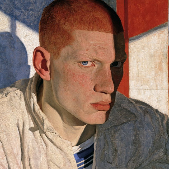 Kuzma Petrov-Vodkin style, Midjourney V8.2, render 4 of 4