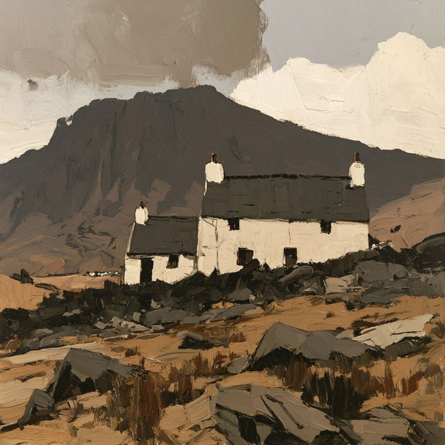 Kyffin Williams style, Midjourney V8.2, render 2 of 4