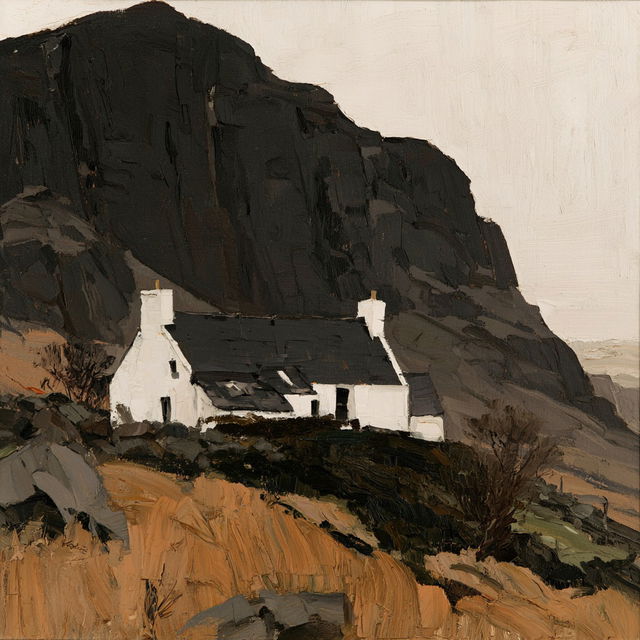 Kyffin Williams style, Midjourney V8.2, render 3 of 4