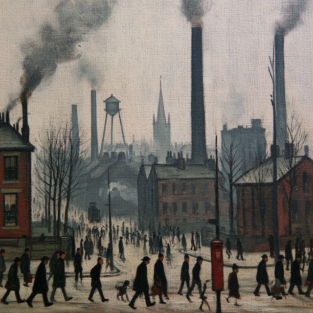 L. S. Lowry style, Midjourney V8.2, render 2 of 4