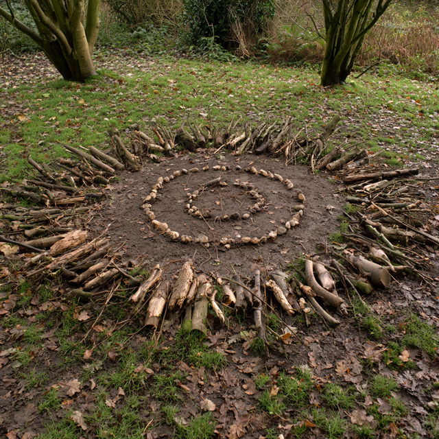 Land art style, Midjourney V8.2, render 2 of 4