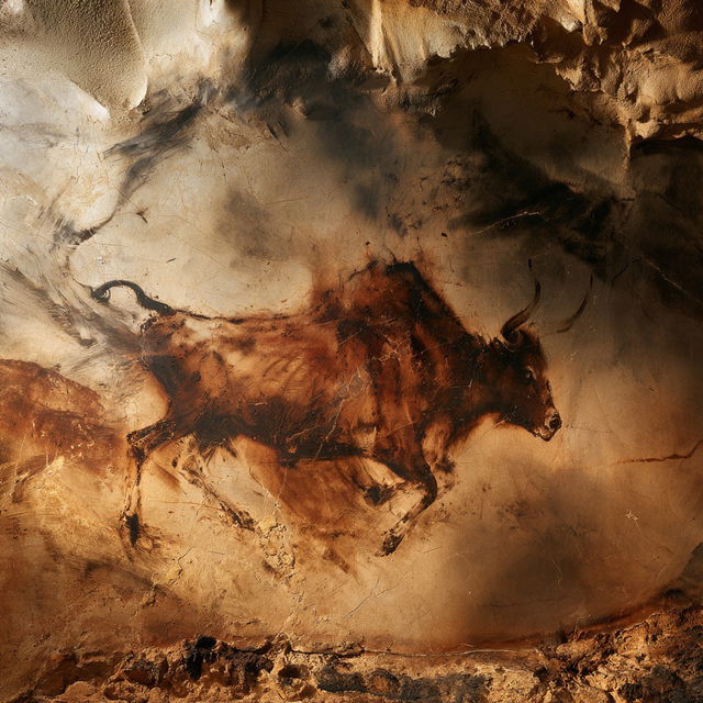 Lascaux style, Midjourney V8.2, render 3 of 4