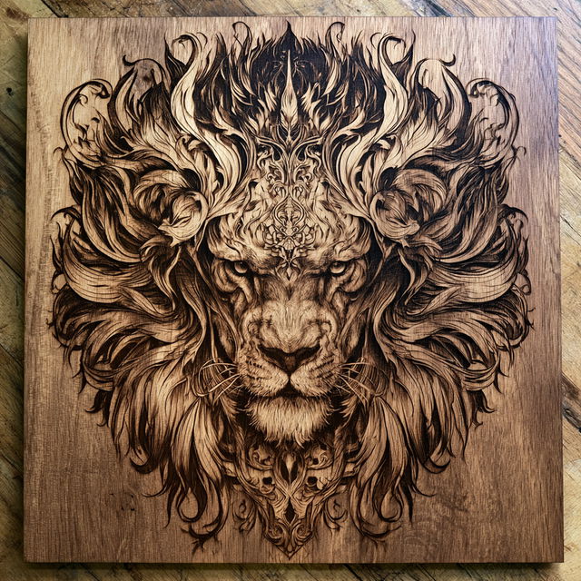 Laser engraving style, Midjourney V8.2, render 2 of 4
