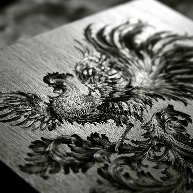 Laser engraving style, Midjourney V8.2, render 3 of 4
