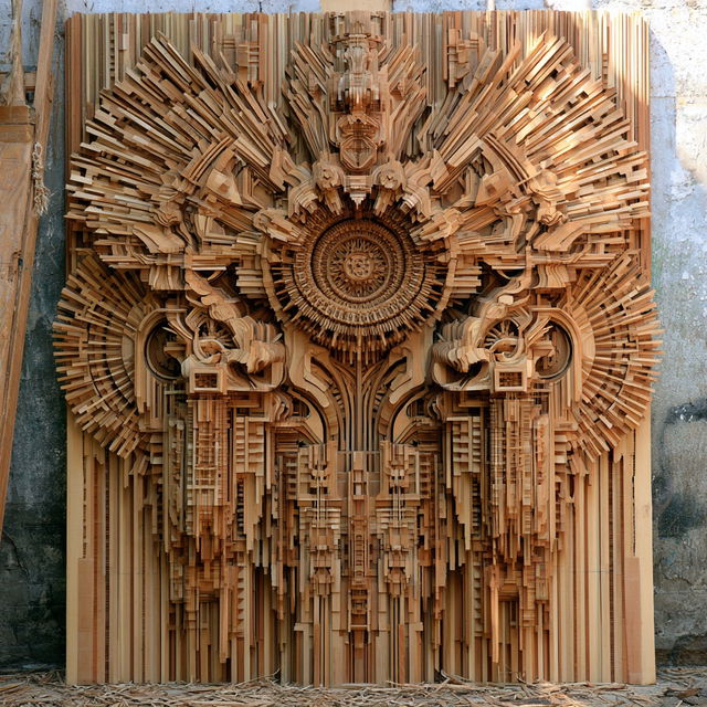 Lath art style, Midjourney V8.2, render 1 of 4