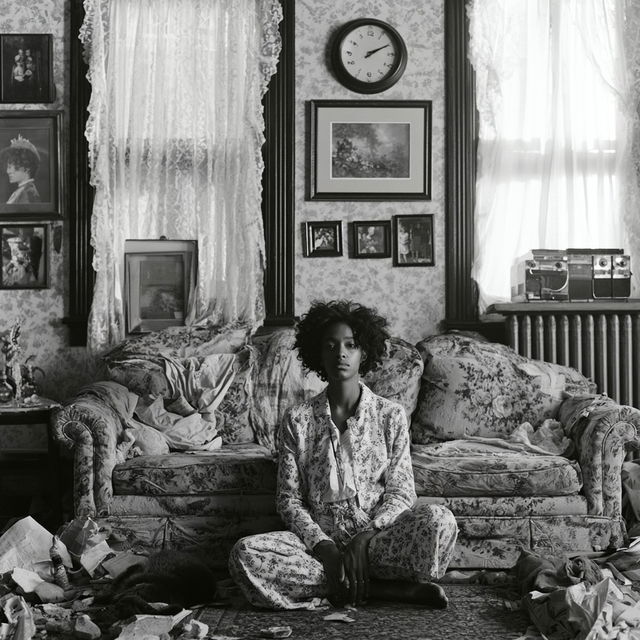 LaToya Ruby Frazier style, Midjourney V8.2, render 1 of 4