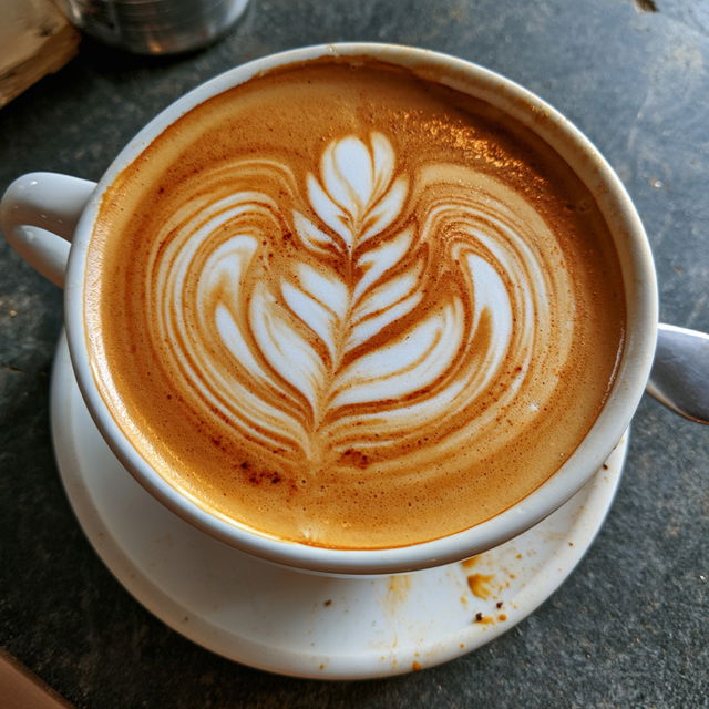 Latte art style, Midjourney V8.2, render 1 of 4