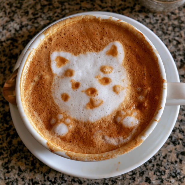 Latte art style, Midjourney V8.2, render 4 of 4
