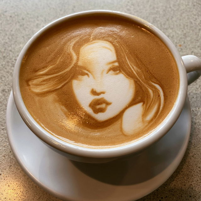 Latte art style, Midjourney V8.2, render 3 of 4