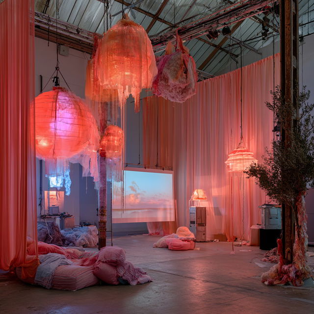 Laure Prouvost style, Midjourney V8.2, render 4 of 4