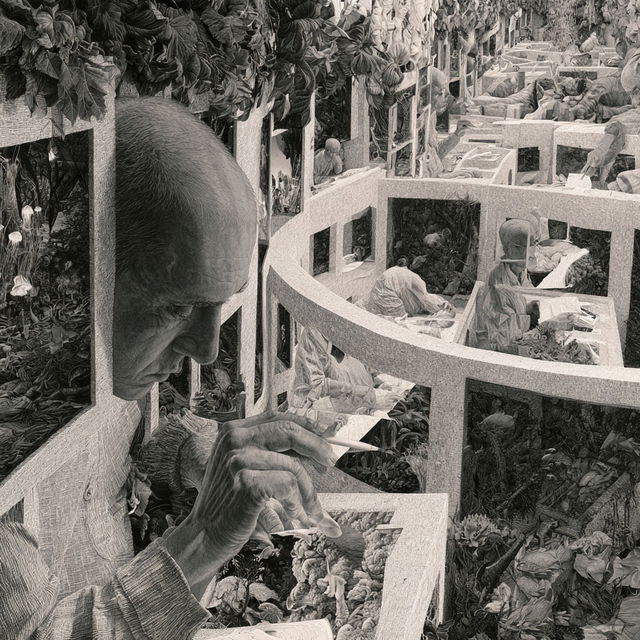 Laurie Lipton style, Midjourney V8.2, render 3 of 4
