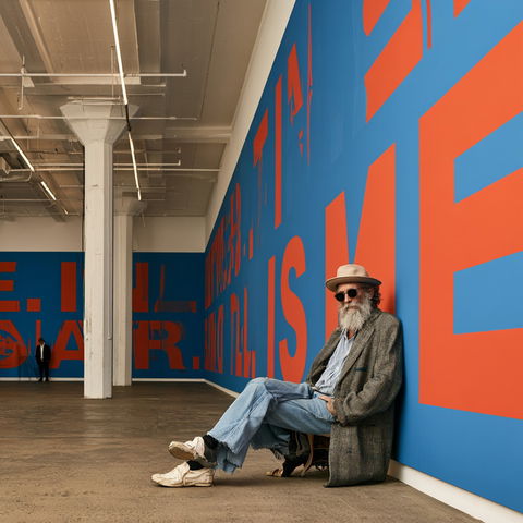 Lawrence Weiner style (Various), Midjourney V8.2