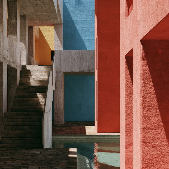 Le Corbusier style, Midjourney V8.2, render 2 of 4