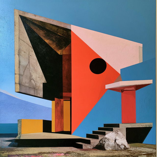 Le Corbusier style, Midjourney V8.2, render 3 of 4