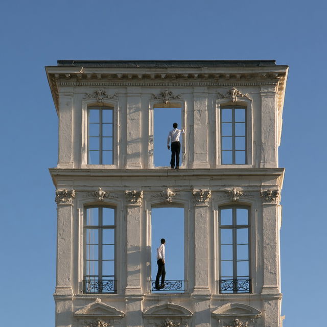 Leandro Erlich style, Midjourney V8.2, render 1 of 4