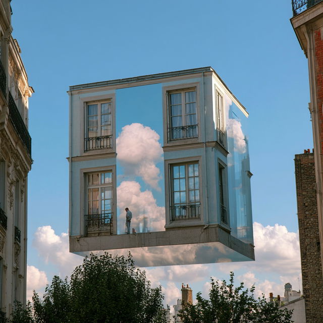 Leandro Erlich style, Midjourney V8.2, render 3 of 4