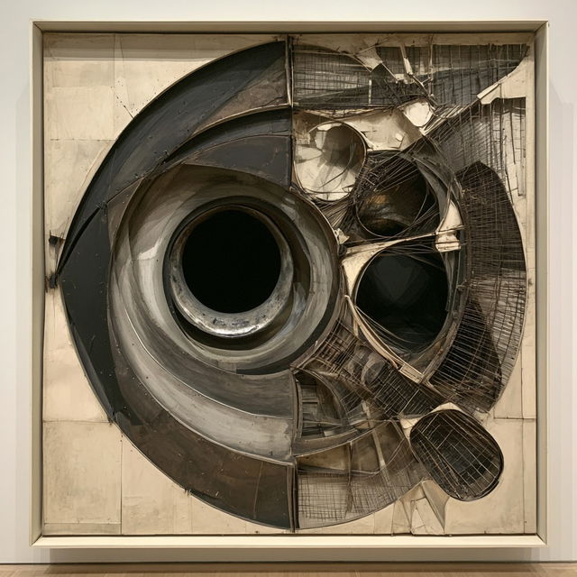 Lee Bontecou style, Midjourney V8.2, render 2 of 4