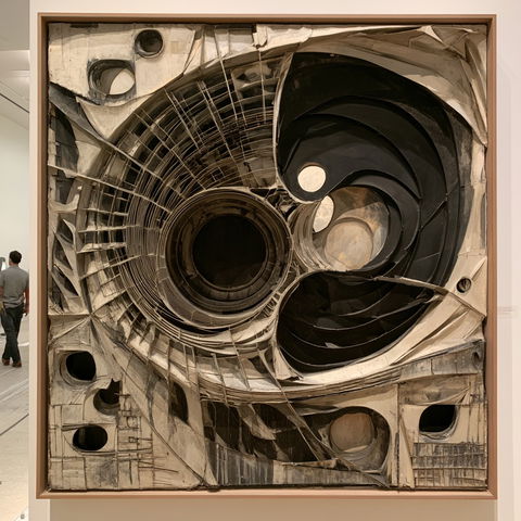 Lee Bontecou style (Sculptors), Midjourney V8.2