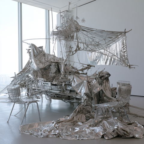 Lee Bul style (Sculptors), Midjourney V8.2
