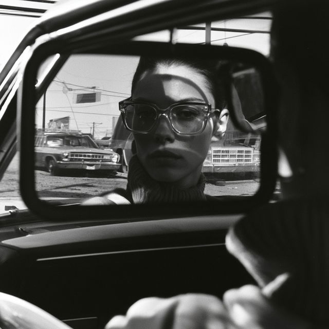 Lee Friedlander style, Midjourney V8.2, render 1 of 4