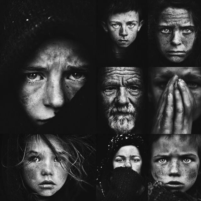 Lee Jeffries style, Midjourney V8.2, render 3 of 4