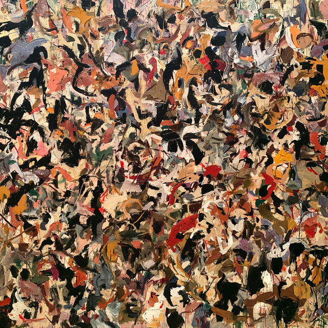 Lee Krasner style, Midjourney V8.2, render 1 of 4