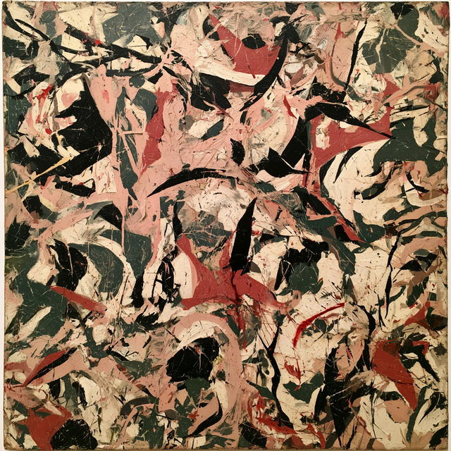 Lee Krasner style, Midjourney V8.2, render 3 of 4