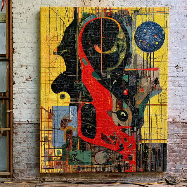 Lee Mullican style, Midjourney V8.2, render 4 of 4