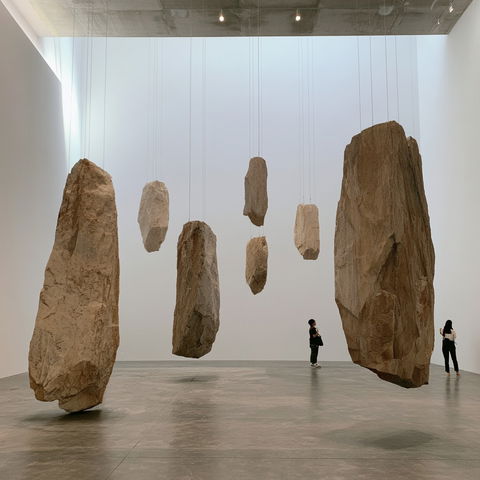 Lee Ufan style (Sculptors), Midjourney V8.2