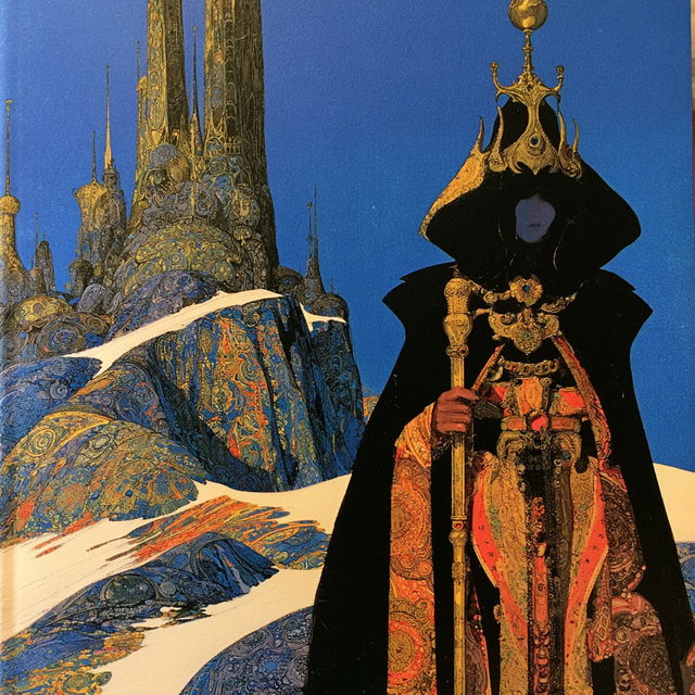 Leo and Diane Dillon style, Midjourney V8.2, render 3 of 4