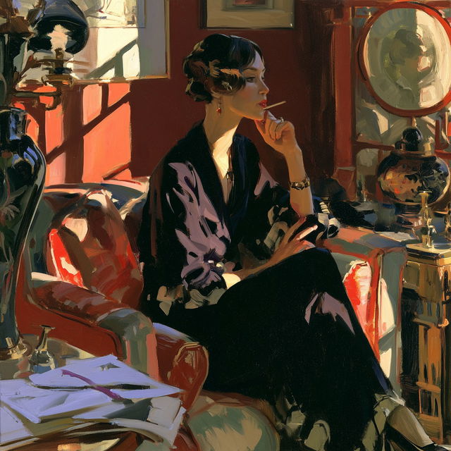 Leo Putz style, Midjourney V8.2, render 1 of 4