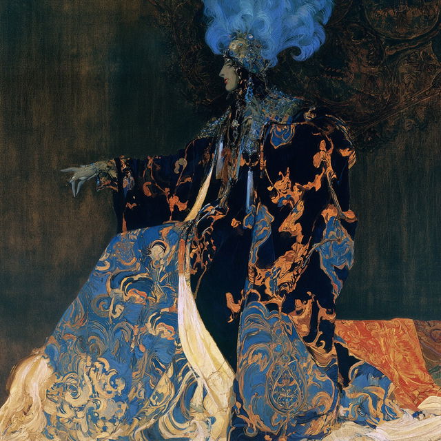 Leon Bakst style, Midjourney V8.2, render 4 of 4