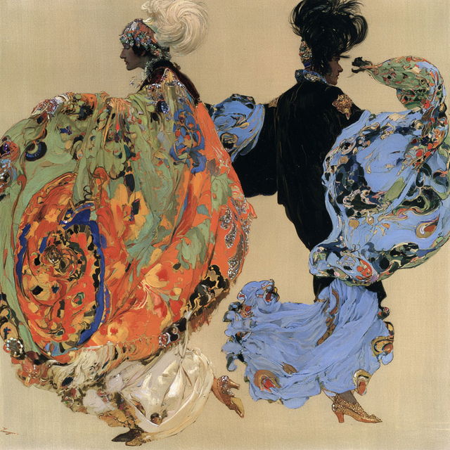 Leon Bakst style, Midjourney V8.2, render 3 of 4