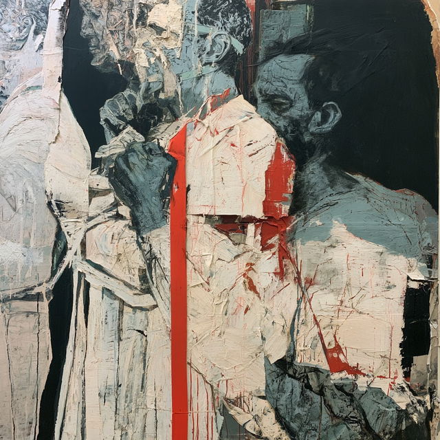 Leon Golub style, Midjourney V8.2, render 2 of 4