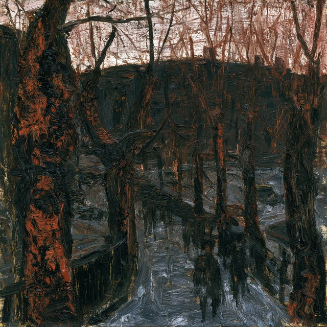 Leon Kossoff style, Midjourney V8.2, render 2 of 4