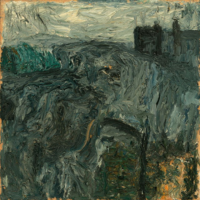Leon Kossoff style, Midjourney V8.2, render 4 of 4