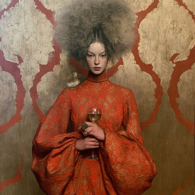 Leonor Fini style, Midjourney V8.2, render 4 of 4