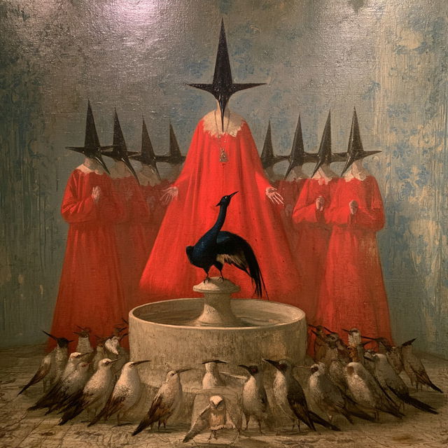 Leonora Carrington style, Midjourney V8.2, render 3 of 4