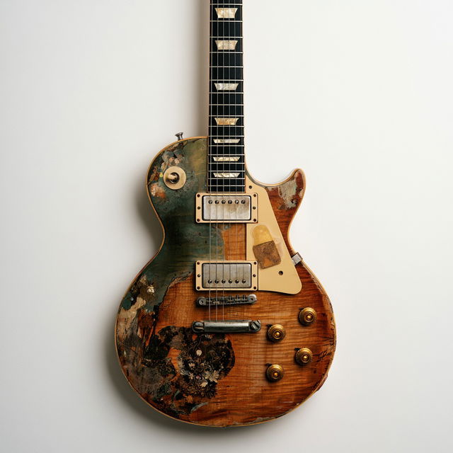 Les Paul style, Midjourney V8.2, render 2 of 4