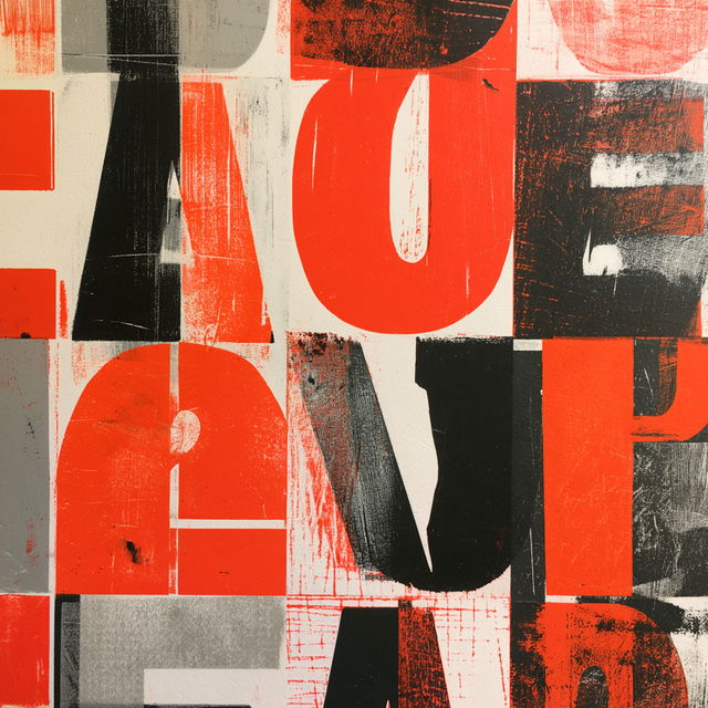 Letterpress print style, Midjourney V8.2, render 2 of 4