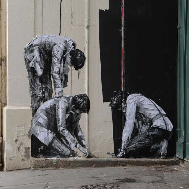 Levalet style, Midjourney V8.2, render 2 of 4
