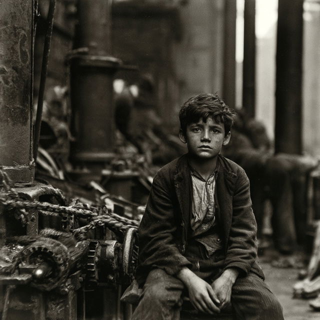 Lewis Hine style, Midjourney V8.2, render 1 of 4