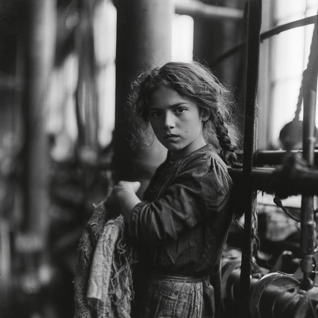 Lewis Hine style, Midjourney V8.2, render 4 of 4